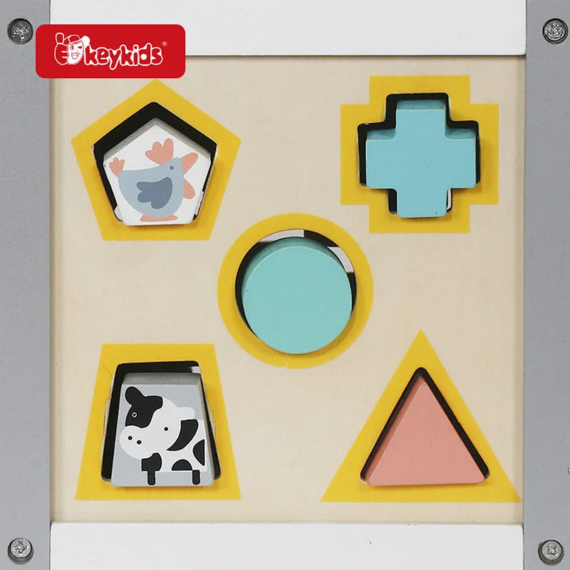 New Design Educational Toys Wooden Under the Sea Adventure Activity Cube with Fishing Game W11B337B